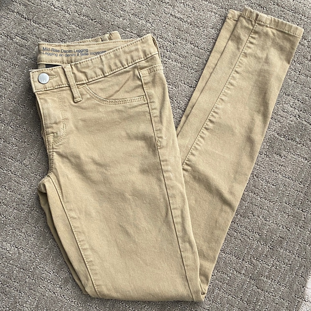 Mossimo Supply Co. Khaki Denim Leggings - Picture 4 of 6